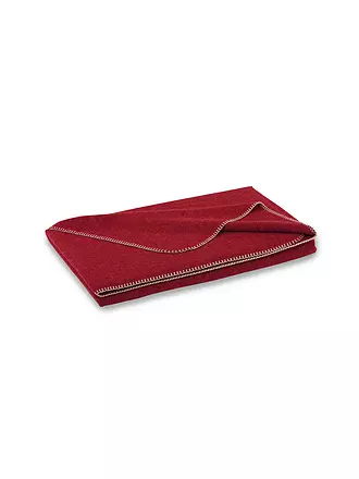 STEINER 1888 | Wolldecke "Alina" 150x190cm marmor | rot